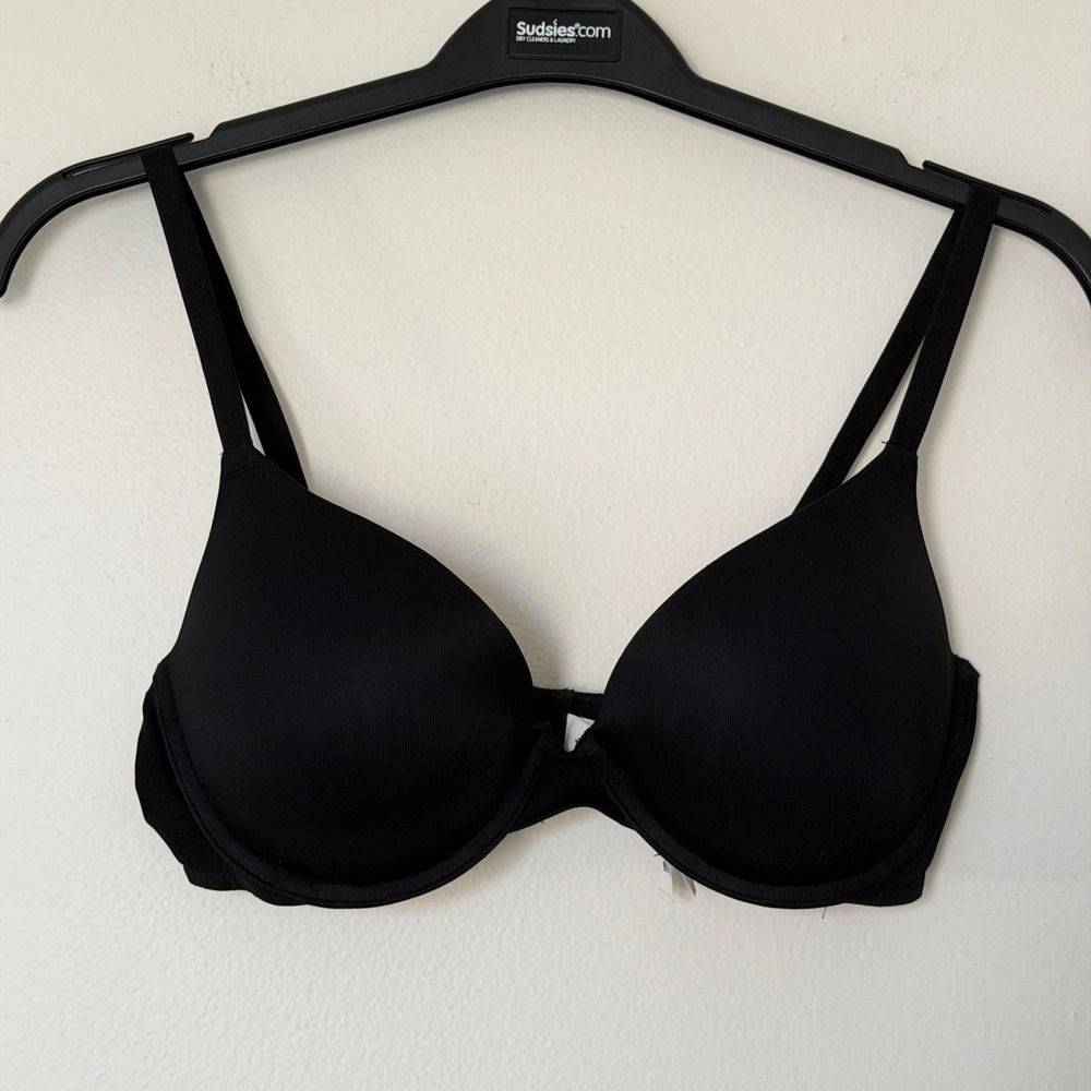 Pink Victoria's Secret Bra Womens 36C Black Good Wear Everywhere Push up